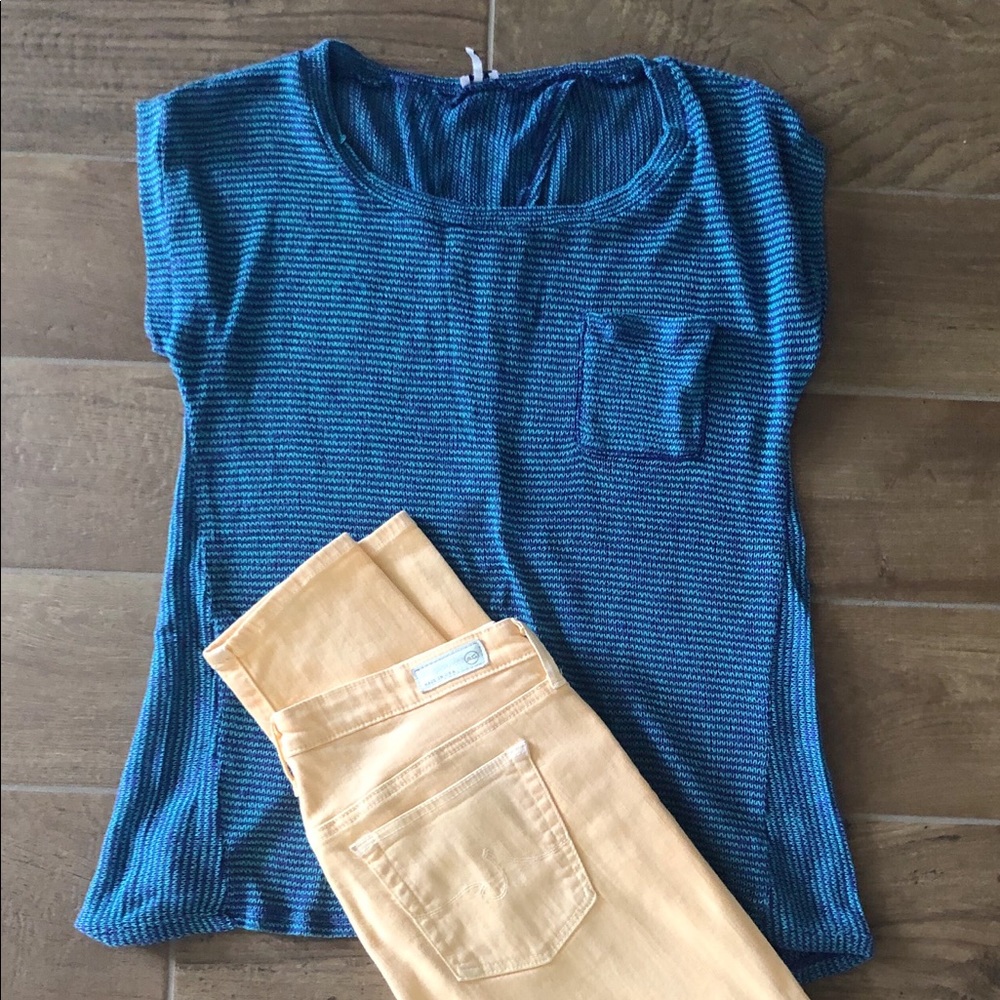 Splendid sweater and AG skinny jeans outfit